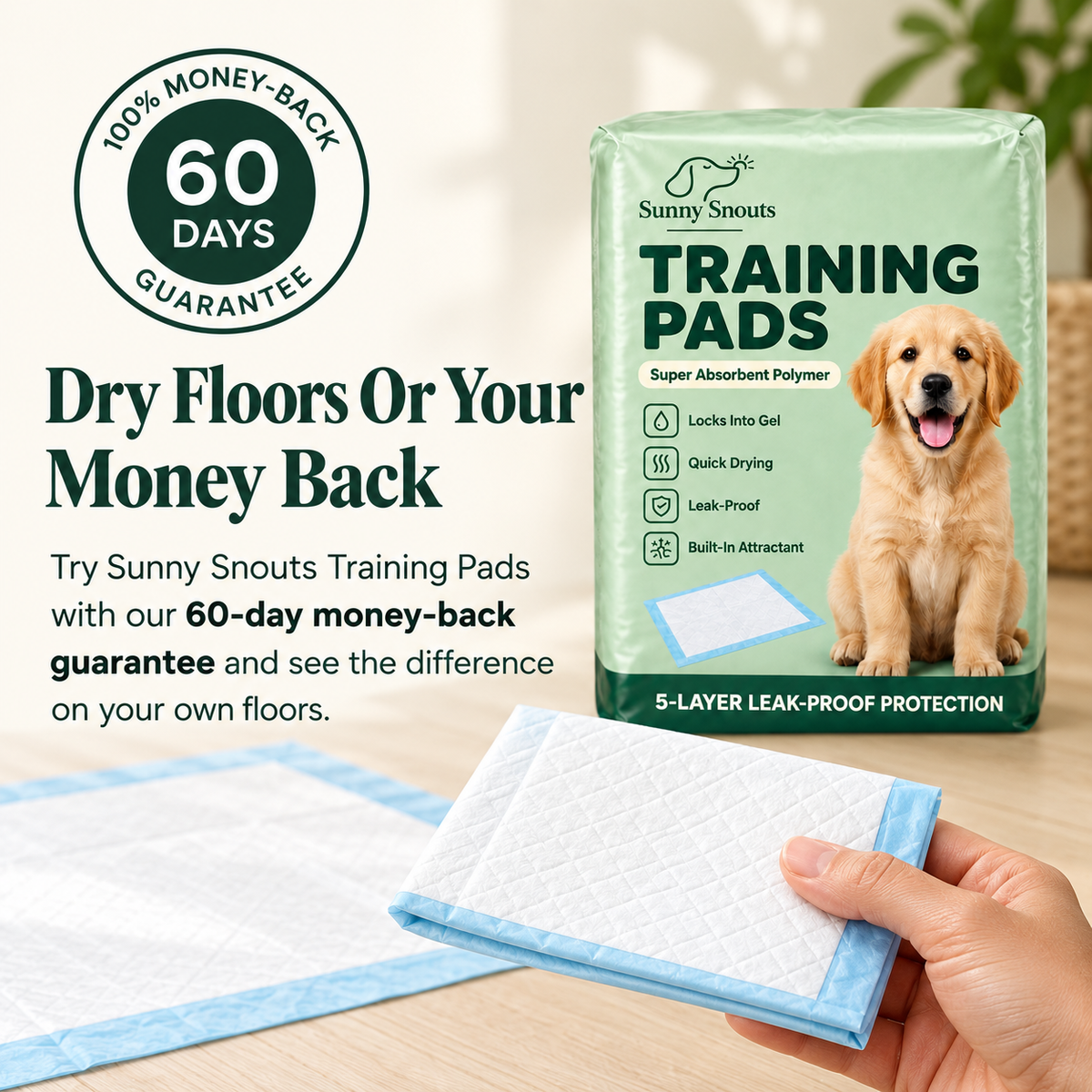 Sunny Snouts Dog & Puppy Pee Pads