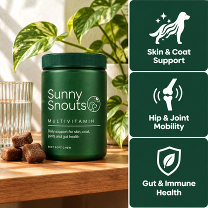 Sunny Snouts Daily Multivitamin: skin & coat support, hip & joint mobility, gut & immune health